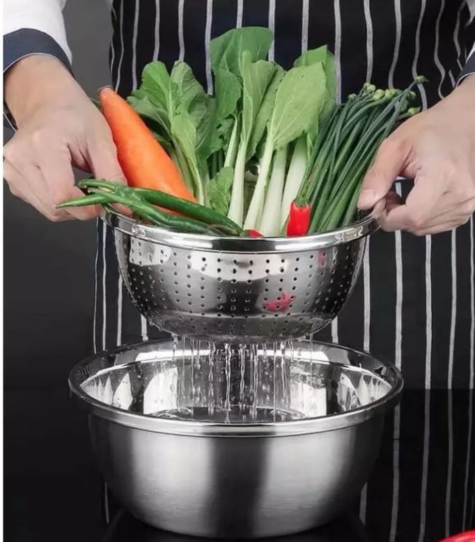 BỘ 5 CHẬU RỬA INOX ĐA NĂNG TIỆN DỤNG