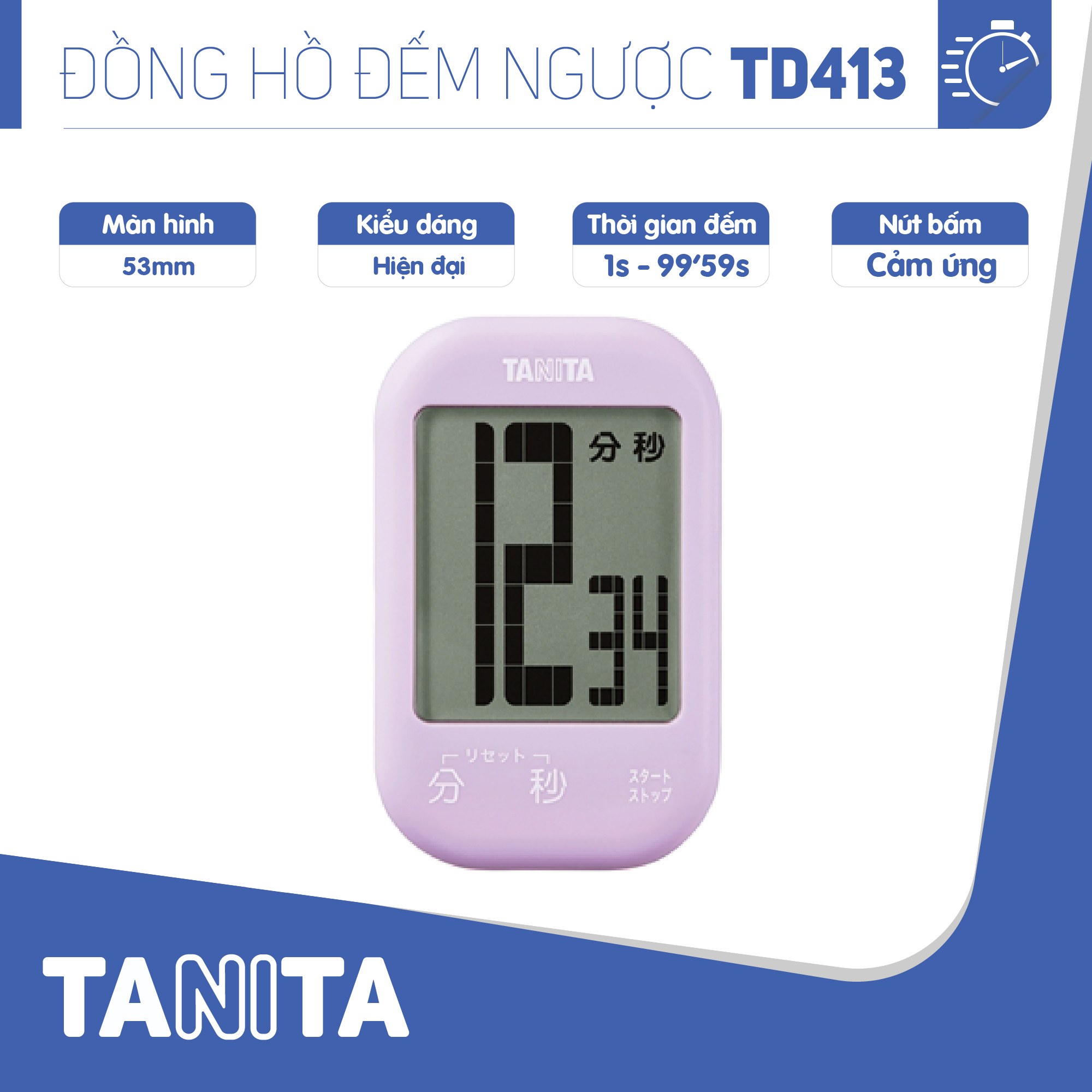 Đồng hồ đếm ngược Tanita TD413 Nhật Bản,Đồng hồ mini đếm ngược bấm giờ,Đồng hồ mini bấm giờ,Đồng hồ hẹn giờ,Đồng hồ bếp,Đồng hồ đếm ngược thời gian,đồng hồ bấm giờ đếm ngược,Đồng hồ điện tử đếm giờ,Đồng hồ điện tử đếm ngược