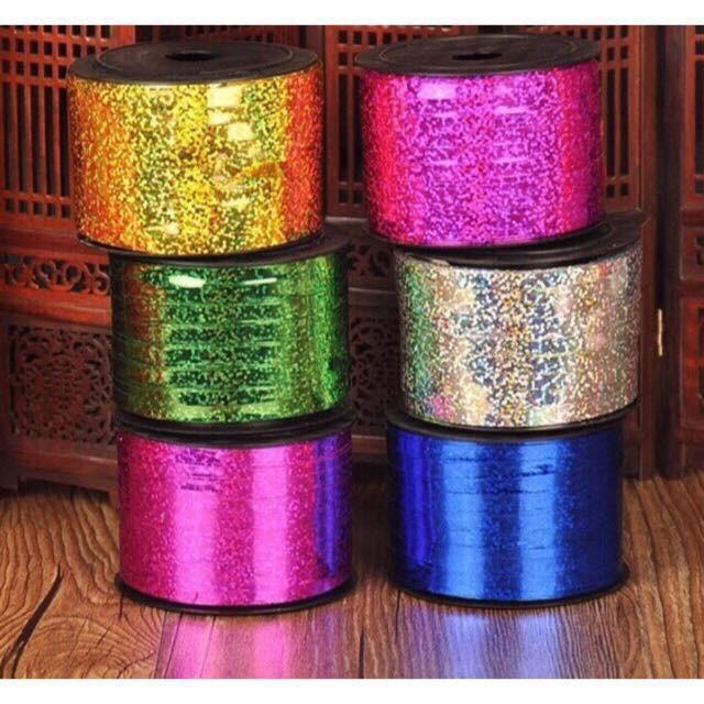 Cuộn dây kim tuyến buộc bóng dây màu bạc