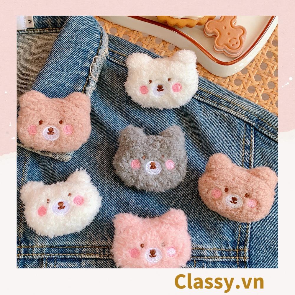 Pin Cài Áo, Balo, Móc chìa khóa Classy bằng bông , Thú Bông Hoạt Hình Dễ Thương PK648