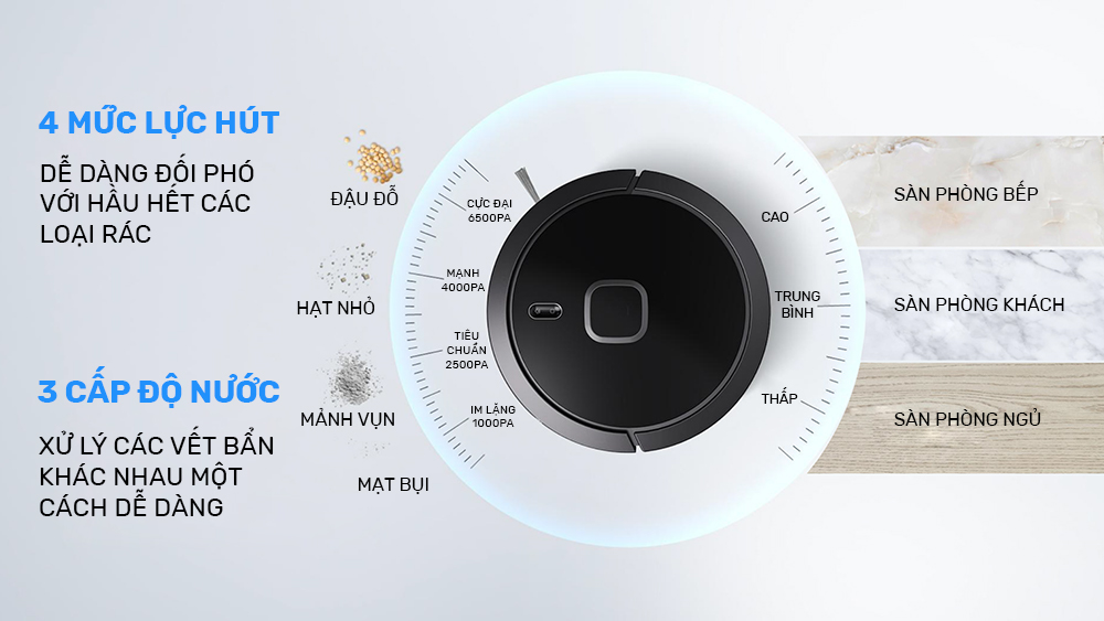 Robot hút bụi lau nhà tự đổ rác G7 thương hiệu LIECTROUX ROBOTICS lau hút đồng thời Lực hút mạnh Pin khỏe App điều khiển có tiếng Việt - Hàng Chính Hãng