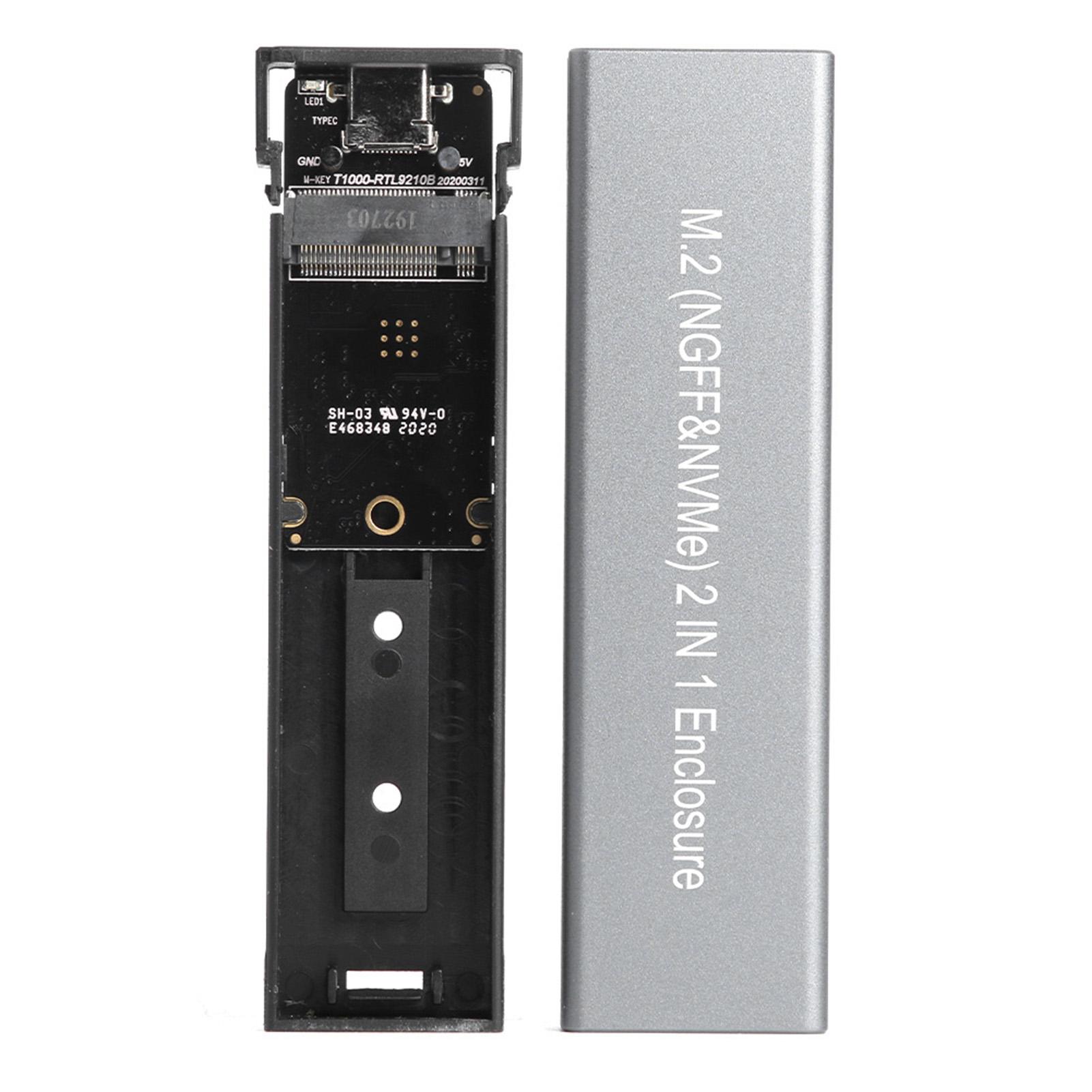 Hộp ổ cứng NGFF + NVME 2 trong 1 Vỏ truyền tốc độ cao 10Gbps
