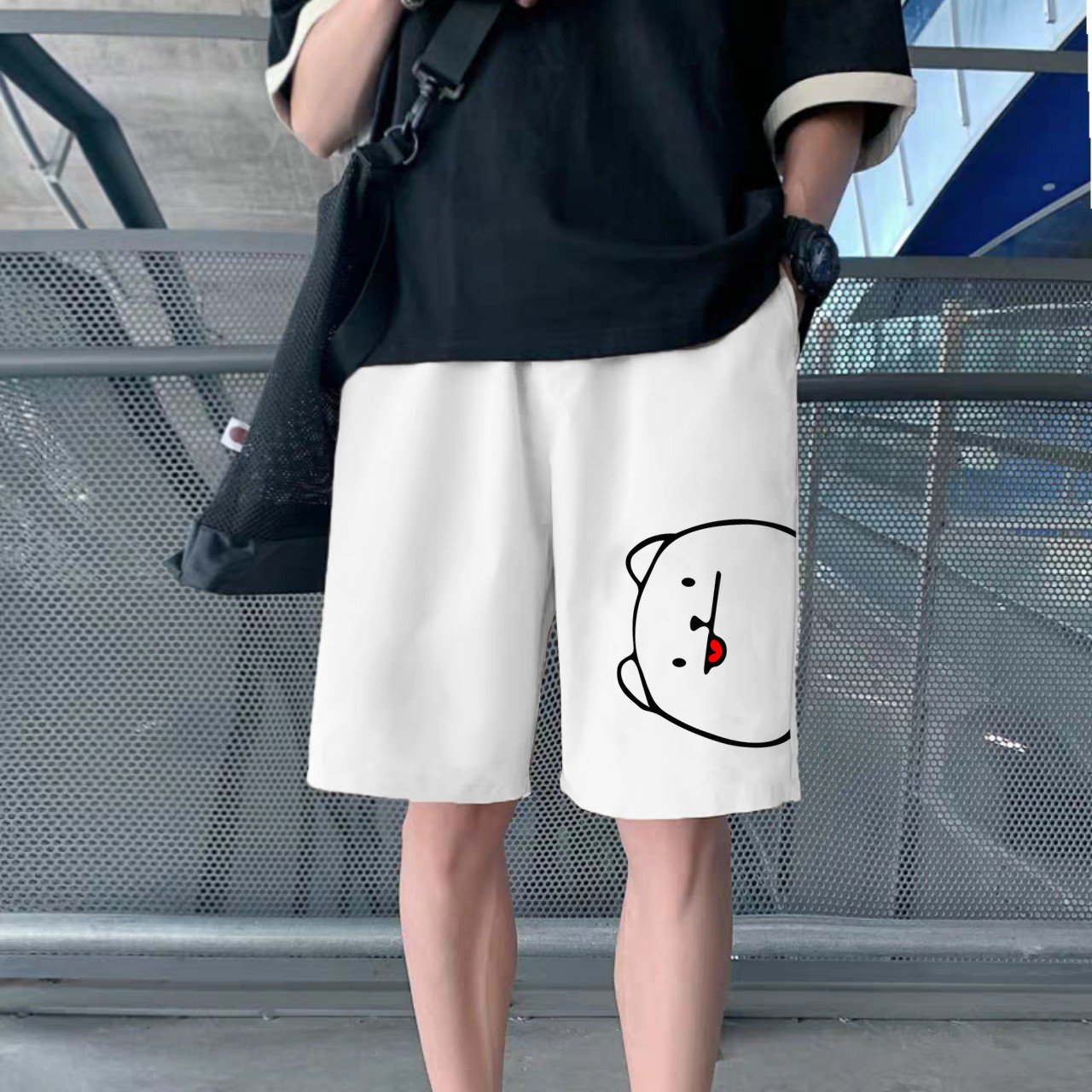Quần Short Đùi Gấu unisex PHONG BOUTIQUE thể thao basic nam nữ oversize phong cách đường phố Hàn Quốc Ulzzang