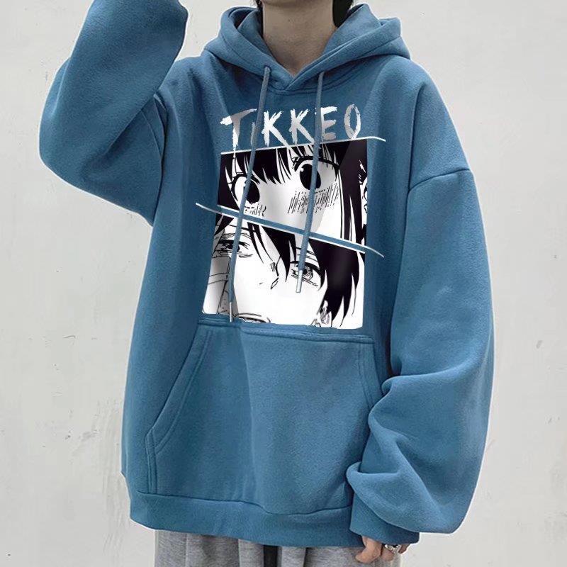 Áo Hoodie Lông Cừu Dày Dặn In Họa Tiết Anime Thời Trang Hàn Quốc Cho Nam