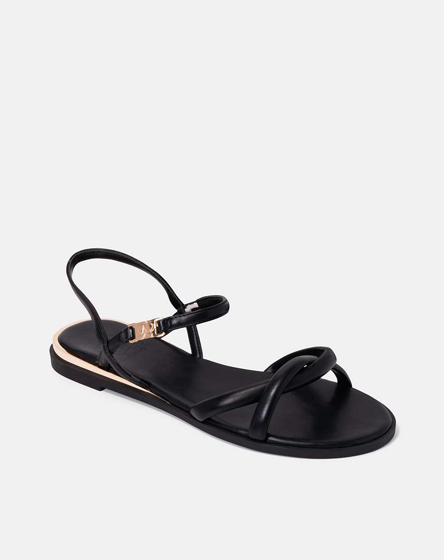 Giày Sandal 3cm Thời Trang JUNO Bệt Quai Chéo Hậu Gắn Khóa Hoa SD03053