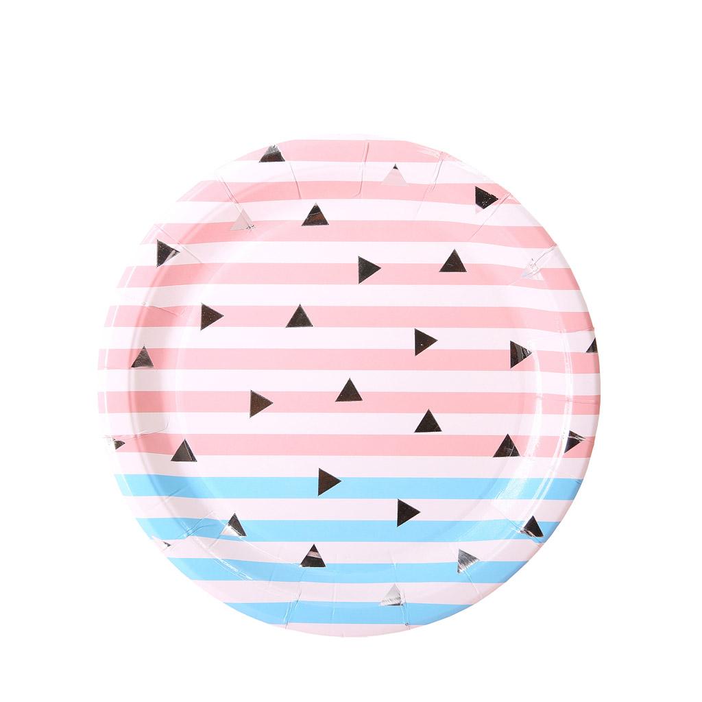 10x Disposable Paper Plates Cake Dessert Plate Wedding Kids Party Tableware