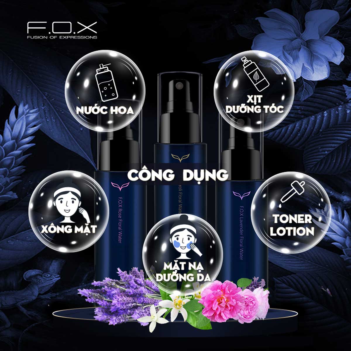 [ QUÀ TẶNG KHÔNG BÁN ] Xịt Khoáng Dưỡng Ẩm Da Và Làm Sáng Da Hương Hoa Hồng Rosa Damascena Floral Water FOX Cosmetics 100ml