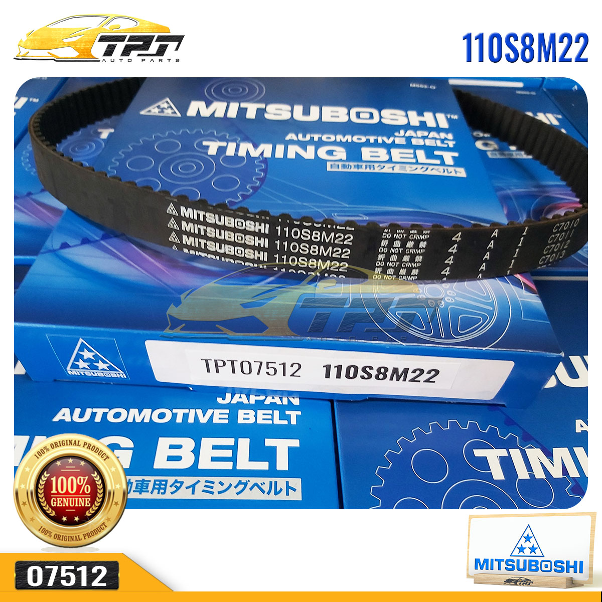 Dây Curoa Cam / Dây Đai Răng Hyundai ACCENT 1.5 - GETZ 1.3 - VERNA 1.3 110S8M22 - 110YS22 MITSUBOSHI - Japan