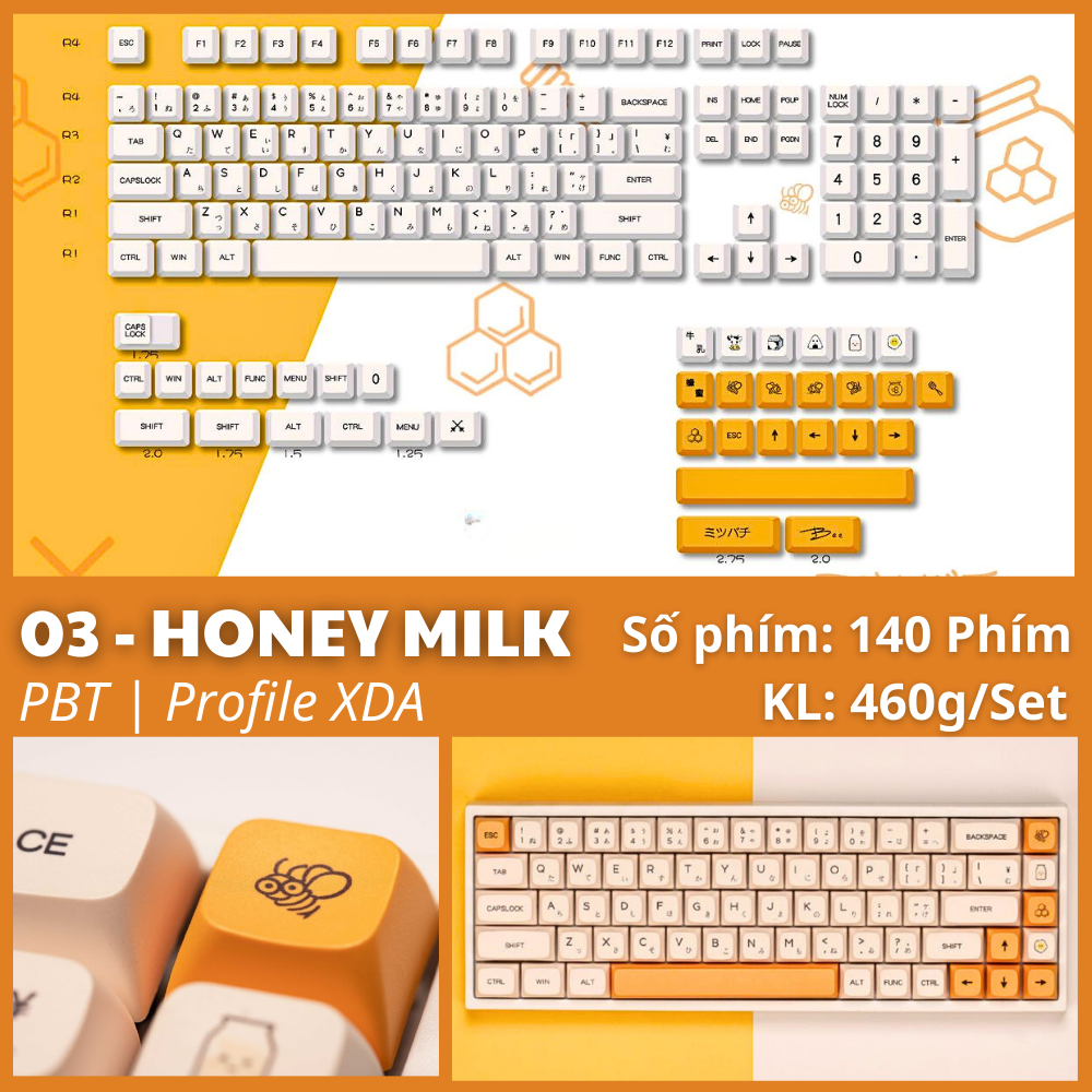 Tổng Hợp Mẫu Phím Keycap Lẻ Cute Nhựa PBT Langtu Profile XDA Sử Dụng Custom Bàn Phím Cơ Hàng Chính Hãng