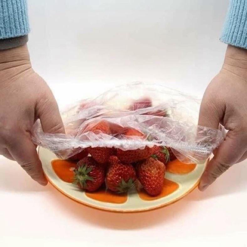 Set 100 Màng Bọc thức ăn Có Túi Đựng Hình Gấu