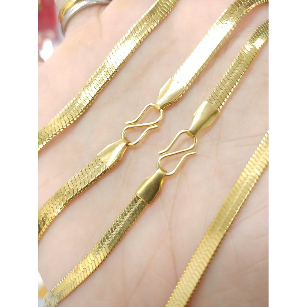 Dây Chuyền Dập Khít Bản 4MM Hàng Quốc Tế Cao Cấp- Dùng lâu dài tắm rửa thoải mái không đen