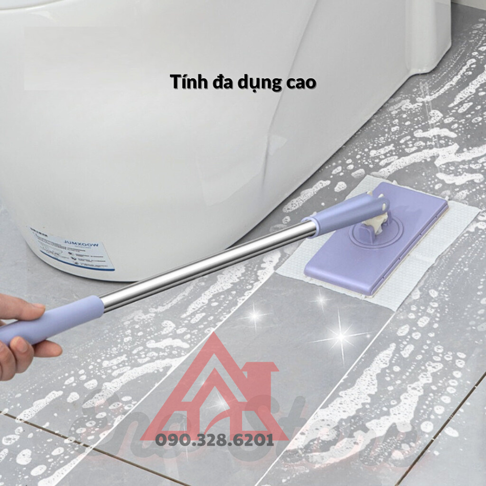 Cây lau nhà thông minh không cần giặt, kẹp khăn dùng 1 lần, chổi lau nhà đa di năng trên mọi bề mặt thế hệ mới