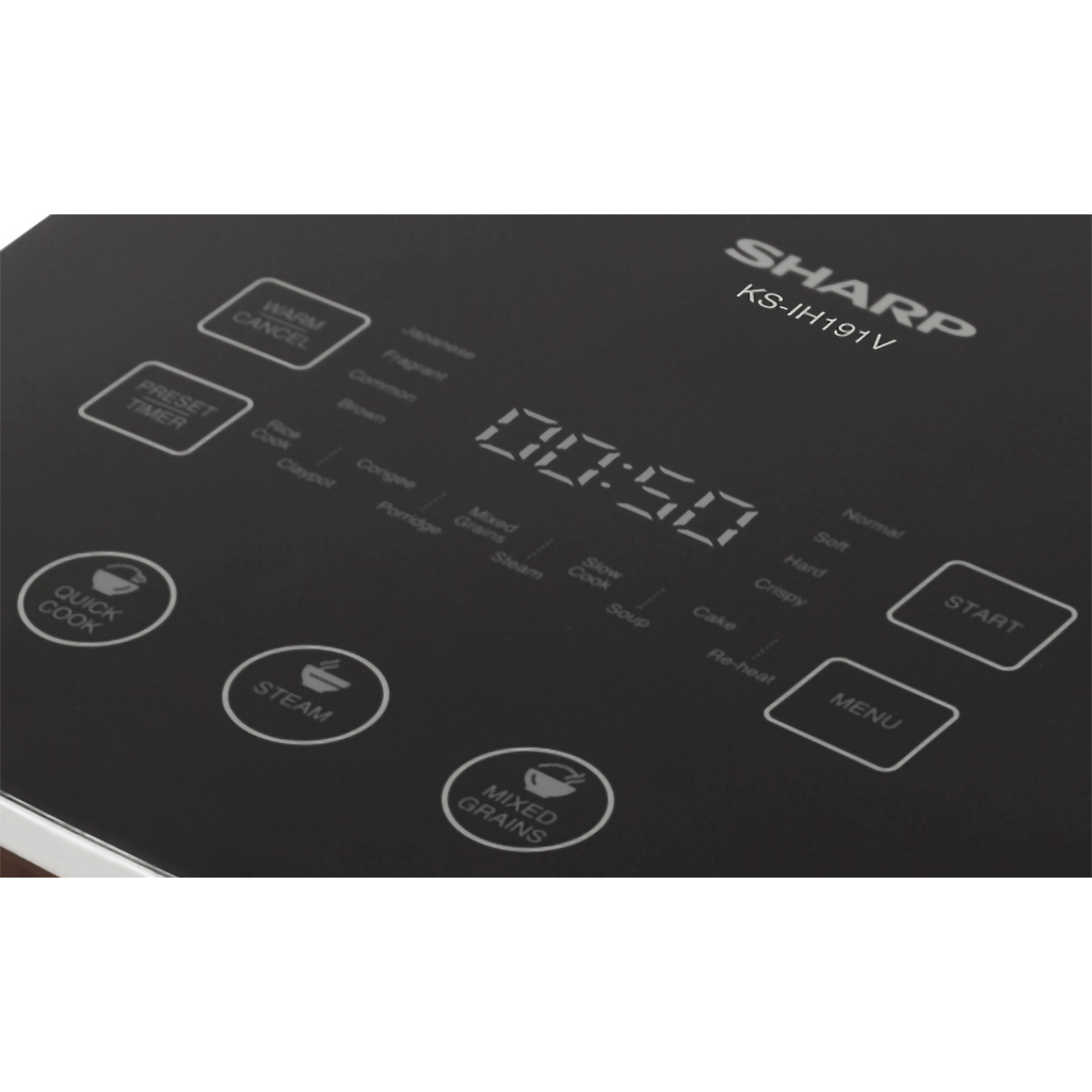 Nồi cơm điện cao tần Sharp 1.8 lít KS-IH191V-GL - Hàng Chính Hãng