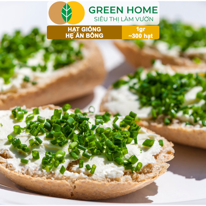 Hạt Giống Hẹ Ăn Bông GreenHome, Gói 1g~300 hạt, Nảy Mầm Đều, Giàu Dinh Dưỡng, Dễ Trồng Quanh Năm G20