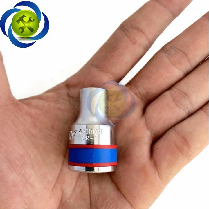 Tuýp 10mm 1/2 Kingtony 433010M 12 cạnh màu trắng dài 38mm