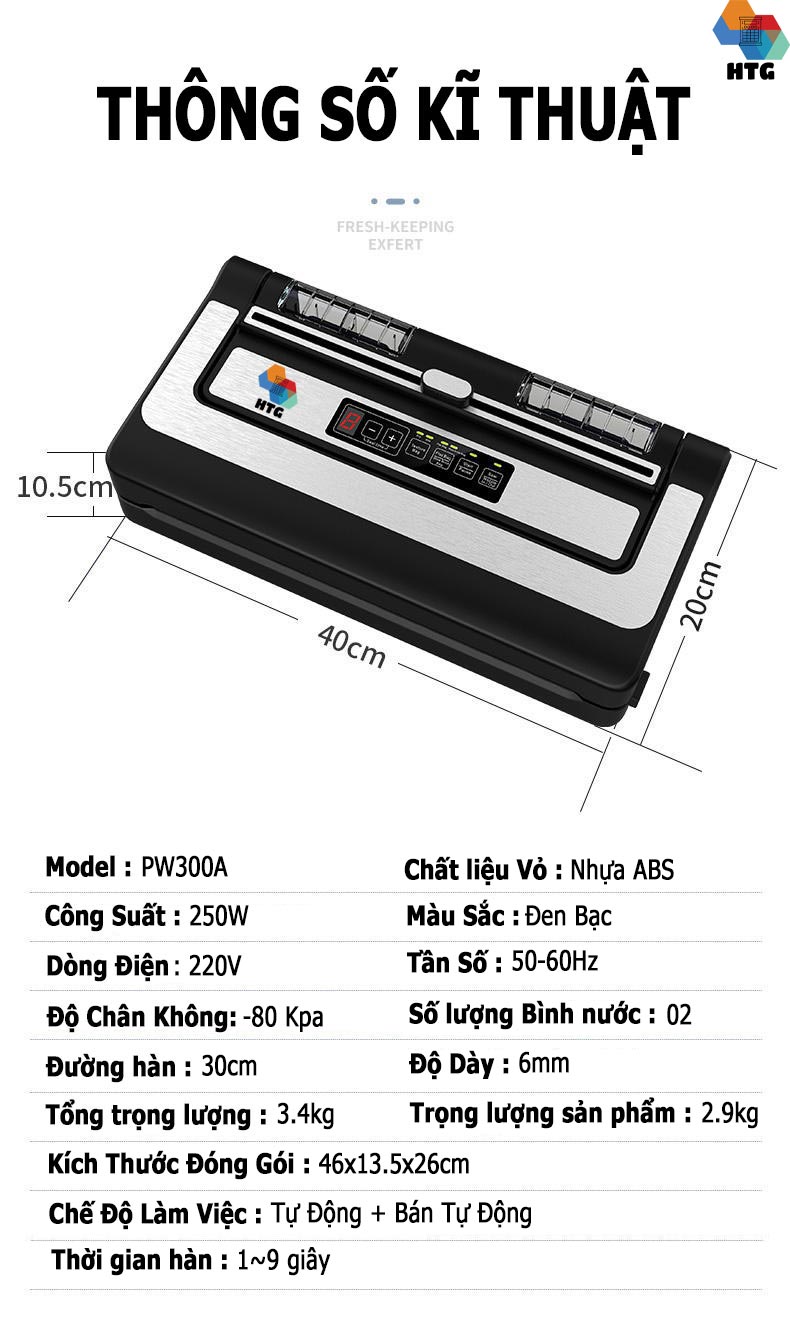 Máy hút chân không VS-86 hút mọi loại túi, tích hợp hàn thông minh, hút khô và hút ướt dễ dàng với 2 bình nước thải, sử dụng 2 motor hút mạnh mẽ, hút và thổi phồng tiện lợi, hàng chính hãng