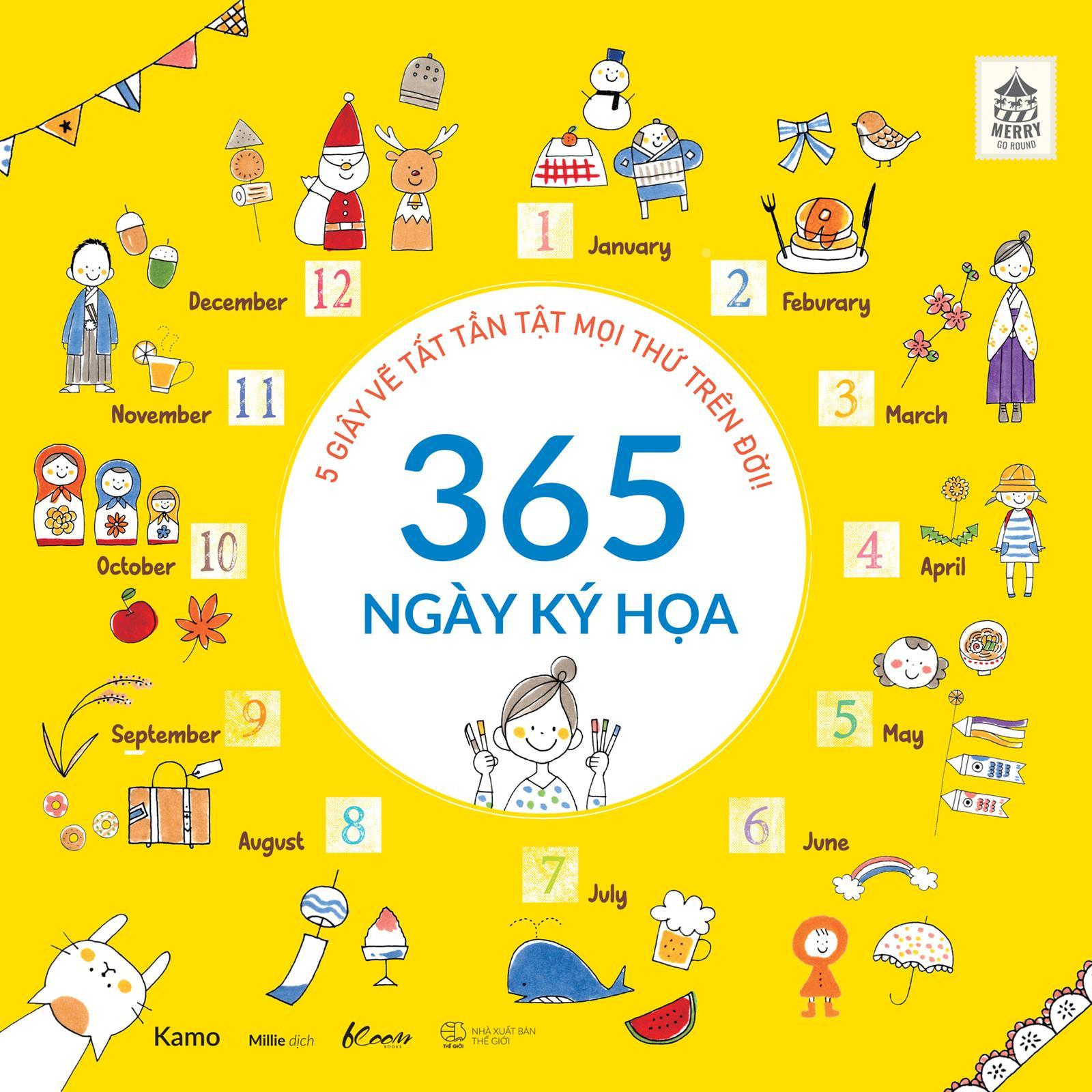 365 Ngày Ký Họa 5 Giây Vẽ Tất Tần Tật Mọi Thứ Trên Đời - Bản Quyền
