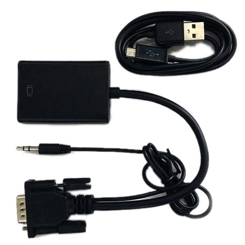 Cáp VGA to HDMI + tặng cáp HDMI 1.5m kết nối máy tính với Tivi