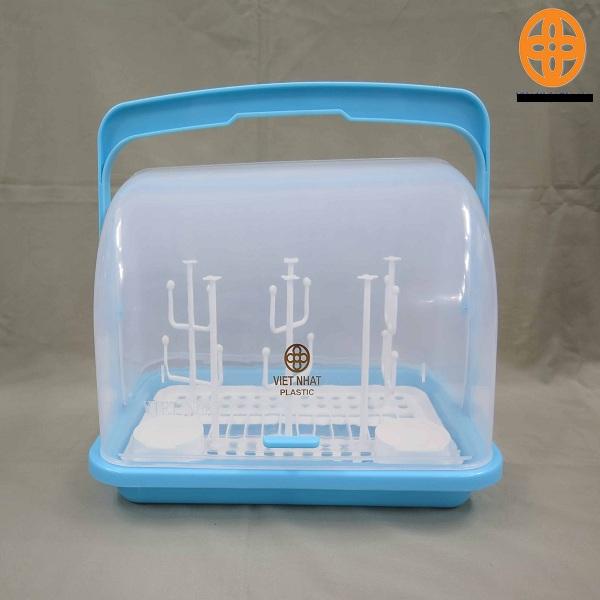 Khay,Giá Úp Bình Sữa Cao Cấp Cho Bé MàU Xanh - Hàng Loại 1