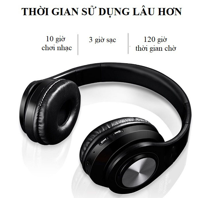 Tai Nghe Chụp Tai HZ10 Công Nghệ Bluetooth Với 3 Chế Độ Nghe, Thiết Kế Gấp Gọn Siêu Tiện Lợi.