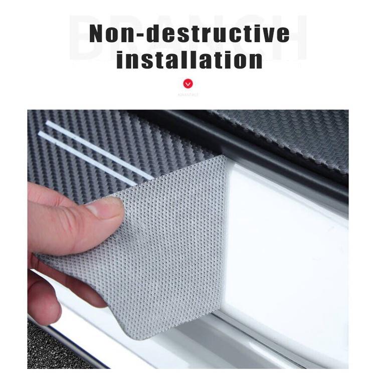 Bộ 4 Miếng Decal da Dán Chống Trầy Nẹp Cửa Xe Hơi cấu tạo Sợi Carbon Miếng Dán Cửa Xe Hơi Bằng Sợi Carbon Chống Trầy