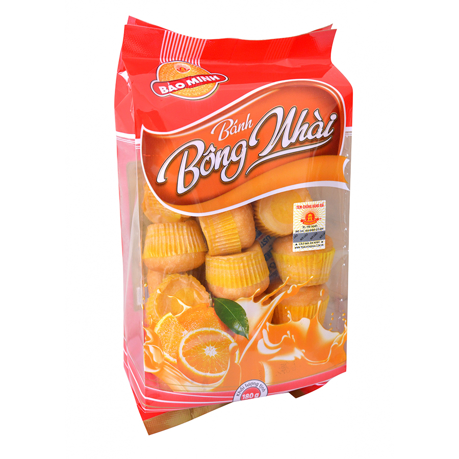 Combo 10 gói Bánh bông nhài vị cam 180gr