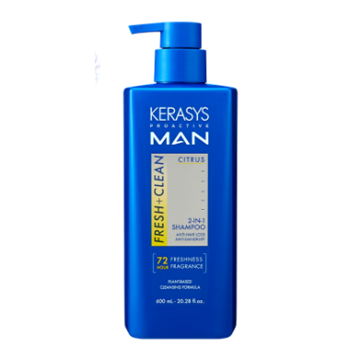 Dầu gội nam Sạch Sâu, Ngăn Ngừa Gàu, Kiềm Dầu Kerasys Proactive Men 2 in 1 Hàn Quốc 600ml