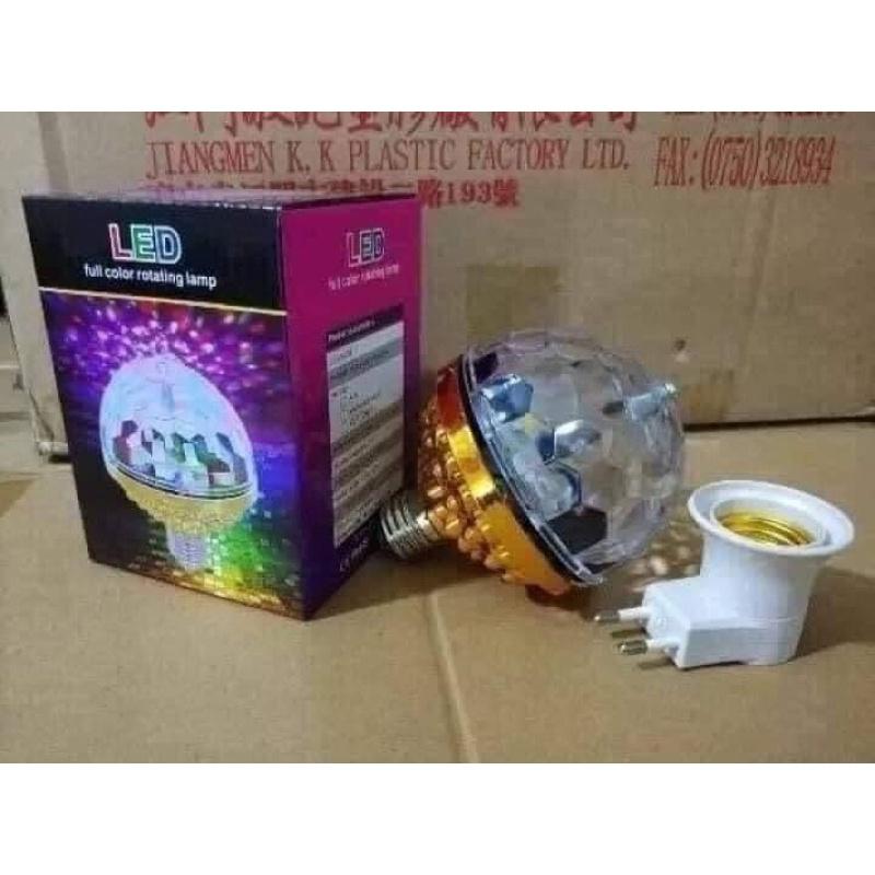 Đèn led nháy xoay vũ trường 7 màu chớp theo nhạc kèm đui cắm