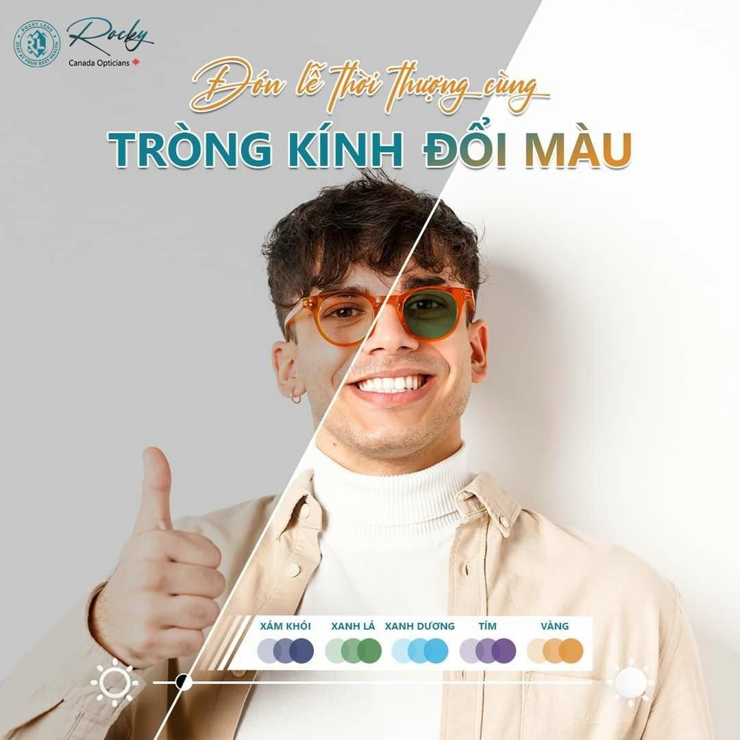 Tròng kính đổi màu Trendy Rocky Photochromic