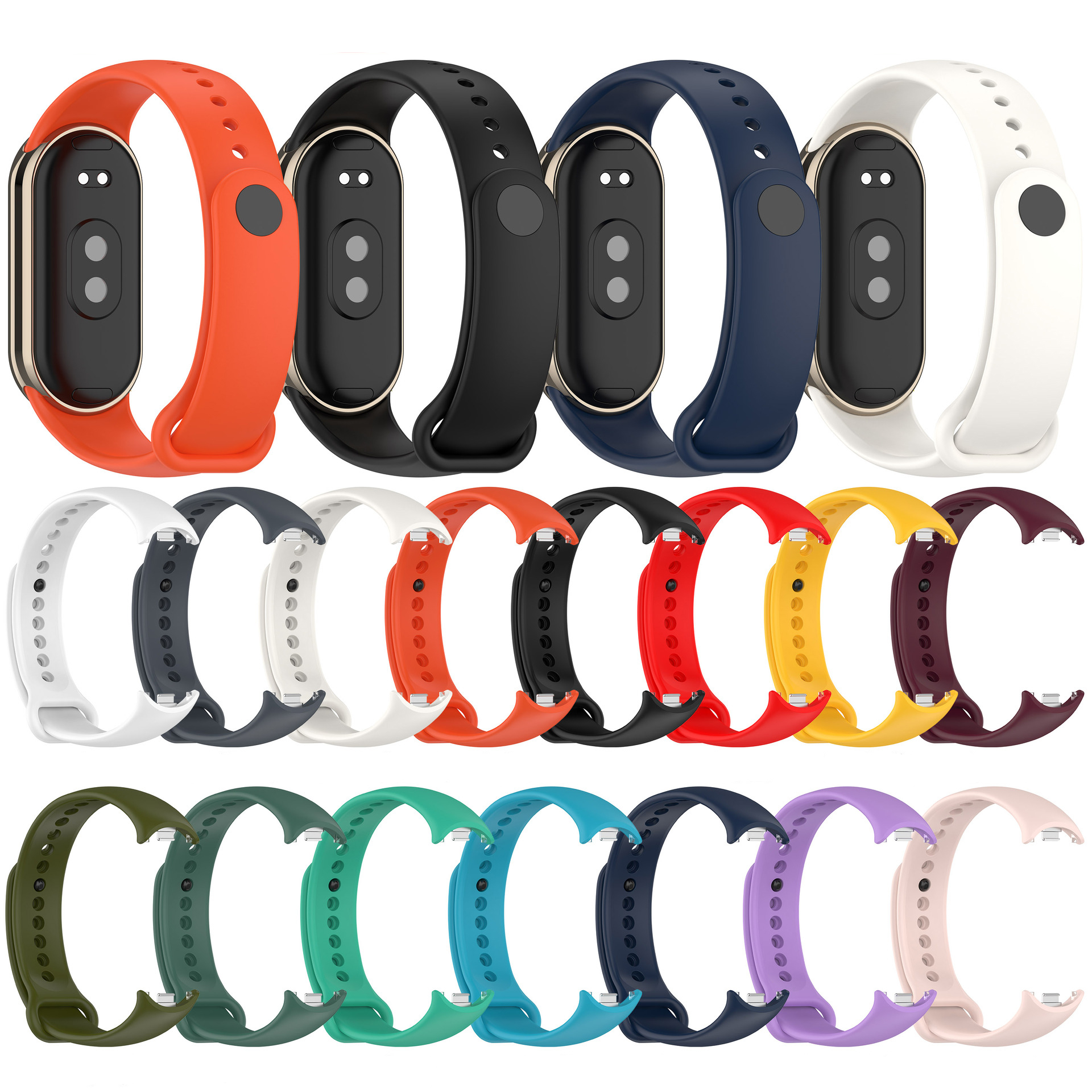 Dây đeo Silicone thay thế cho Xiaomi Mi Band 8 / Xiaomi Mi Band 9 / Xiaomi Mi Band 10 - Hàng Chính Hãng