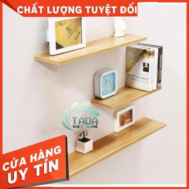 Kệ Gỗ Treo TườngCOMBO 3 Thanh Ngang Dài 40cm x Rộng 15cm ( màu trắng, vàng, nâu, đen...)