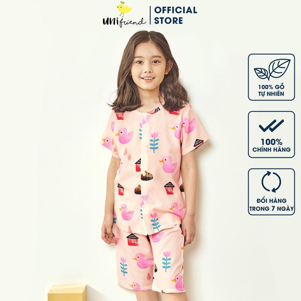 Đồ bộ Pyjama mặc nhà Viscose Rayon cho bé gái U3041 - Unifriend Hàn Quốc