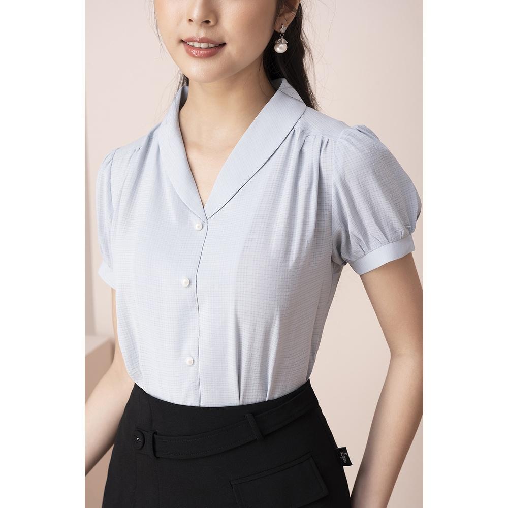 Áo Sơ Mi Nữ LUPERI LFSM1209 Kiểu Dáng Suông Vừa, Tay Phồng Điệu Đà, Chất Liệu Lụa Hàn Cao Cấp