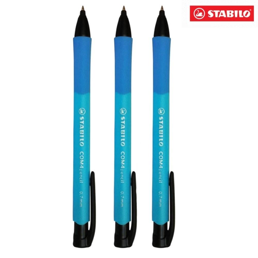 Hộp 10 bút chì bấm STABILO COM4pencil 0.7mm (xanh) + tuýp ruột PC3208R24-2B (MP6637/10R-BU)