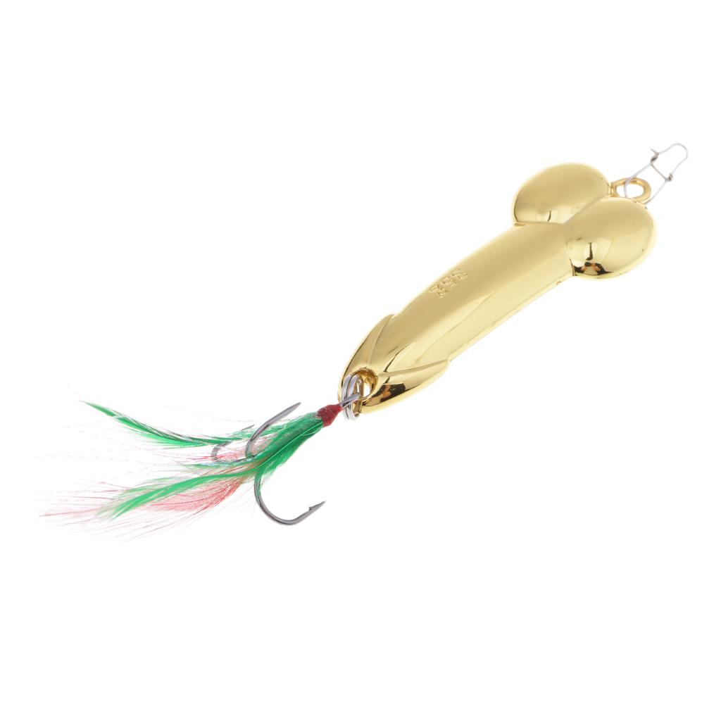 Gold Fishing Spoon Lure Spinner Bait Metal Hard Bait Crankbait Tack 28g