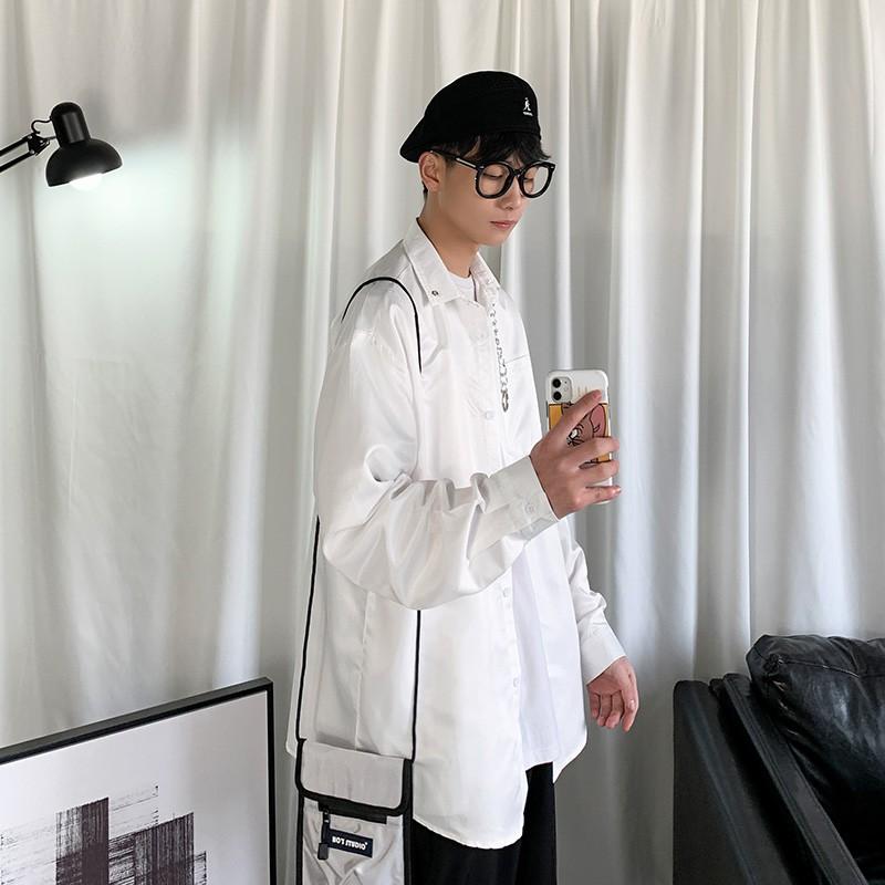 Áo Sơ Mi Nam Tay Dài Dáng Rộng Thời Trang Phong Cách