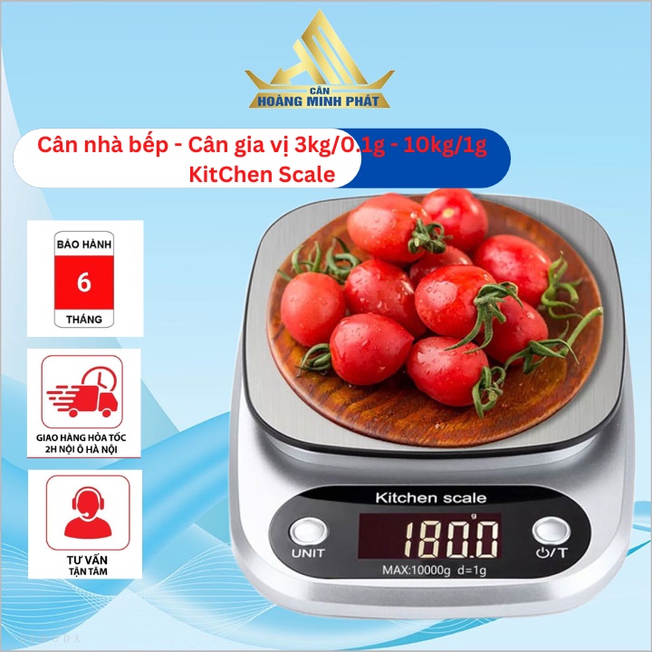 Cân Điện Tử Mini 3kg/0.1g Dùng Trong Nhà Bếp