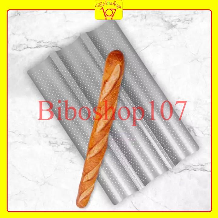 Khay nướng bánh mì Baguette Pháp lượn sóng 3 rãnh