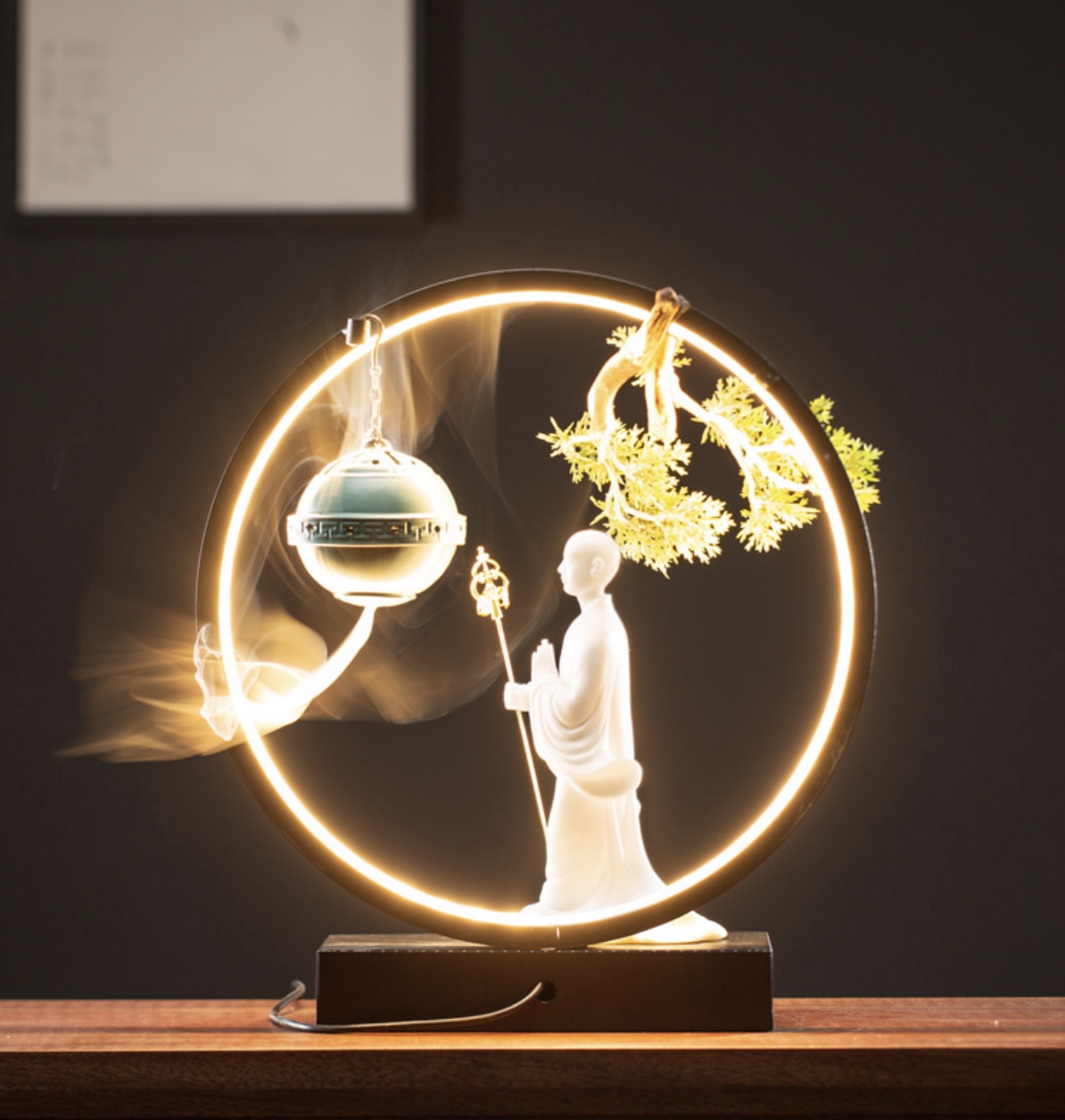 BỘ XÔNG TRẦM HƯƠNG LED TRÒN HÀNH TU TÂY THIÊN - TO THE WEST