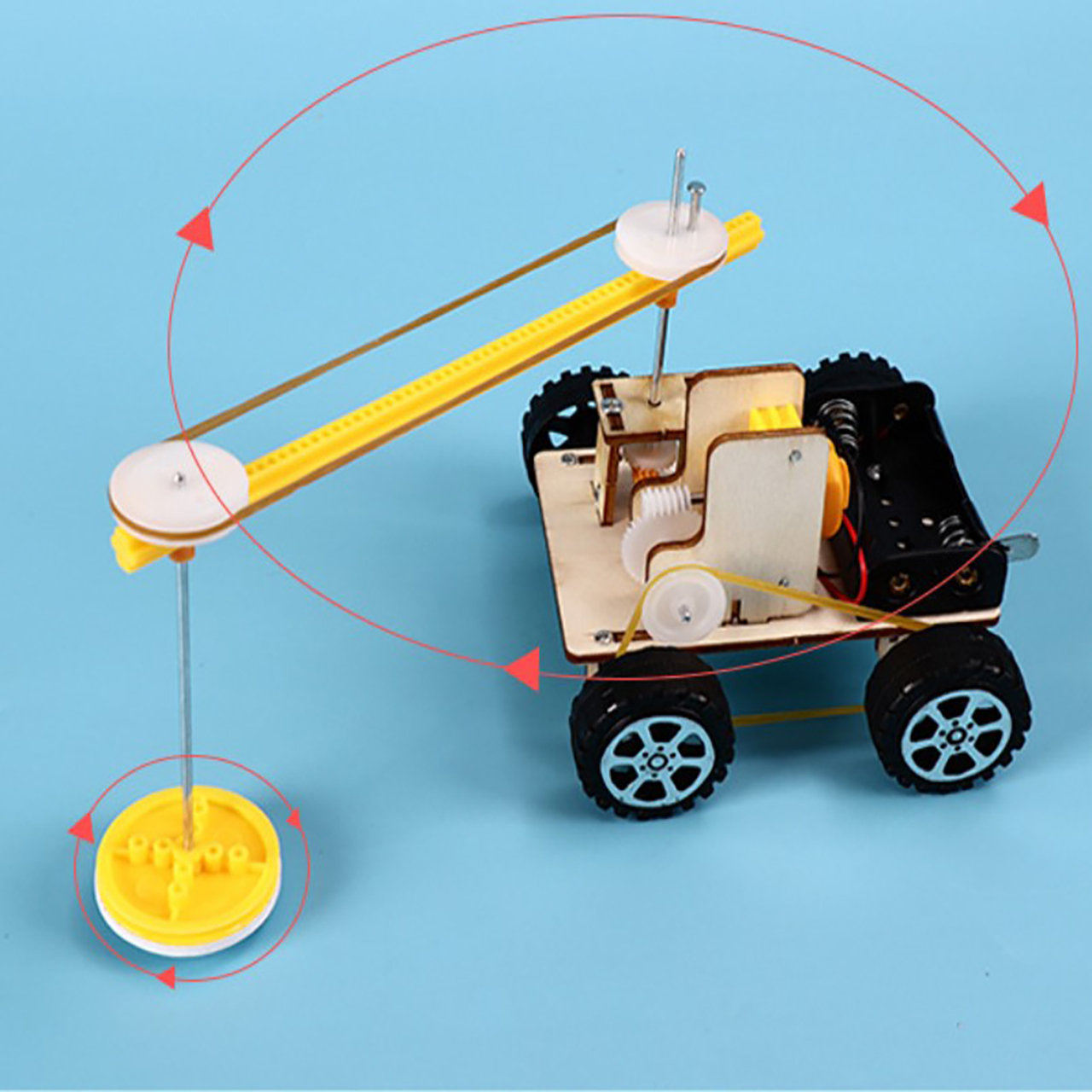 Đồ chơi trẻ em S33 thông minh sáng tạo STEM mô hình lắp ráp robot lau sàn tự động bằng gỗ