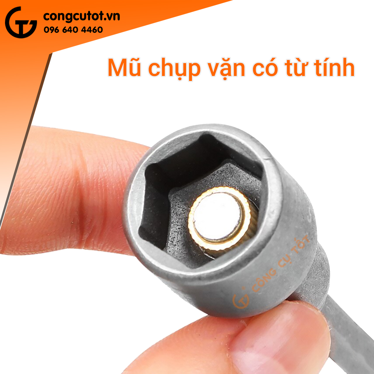 Đầu vặn vít mũ lục giác M6 dài 100mm chuôi lục thép Cr-V