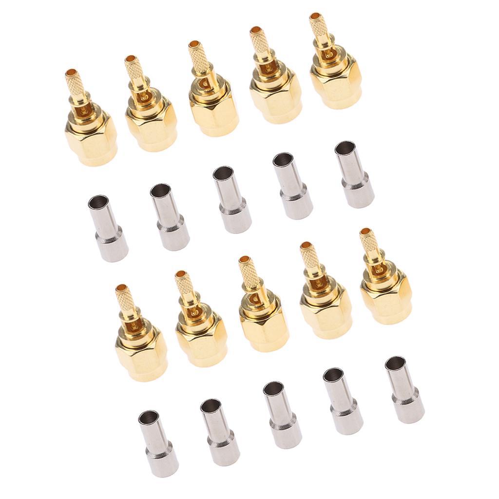 10 Pieces Connector SMA Connector Pin Crimp