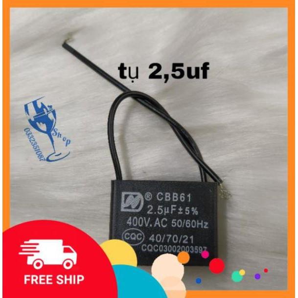 TỤ KHỞI ĐỘNG, tụ vận hành động cơ 1.5uf đến 10uf - Tụ quạt trần, quạt hộp, quạt treo tường