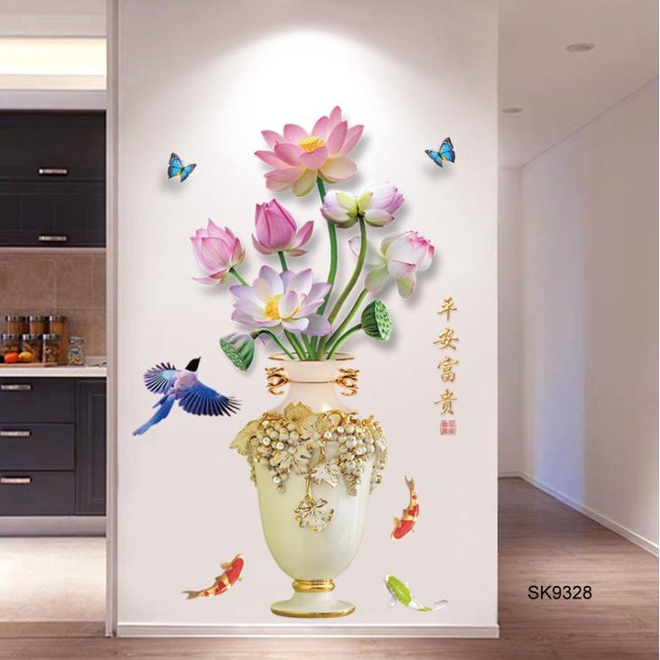 Decal dán tường, tranh dán tường trang trí phòng khách, phòng ngủ, sang trọng- BOBABO STORE