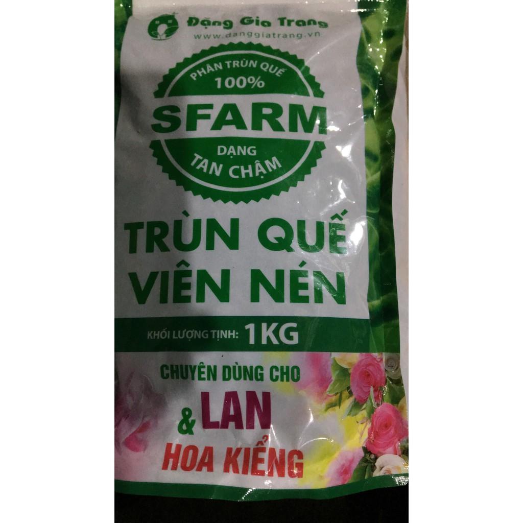 PHÂN TRÙN QUẾ SFARM VIÊN NÉN gói 1KG