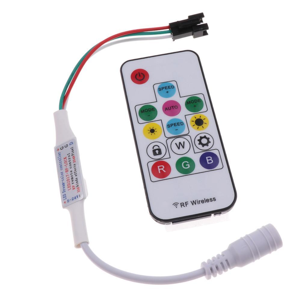 DC 5V to 24V RF Wireless Remote LED Controller Dimmer Mini Strip Light