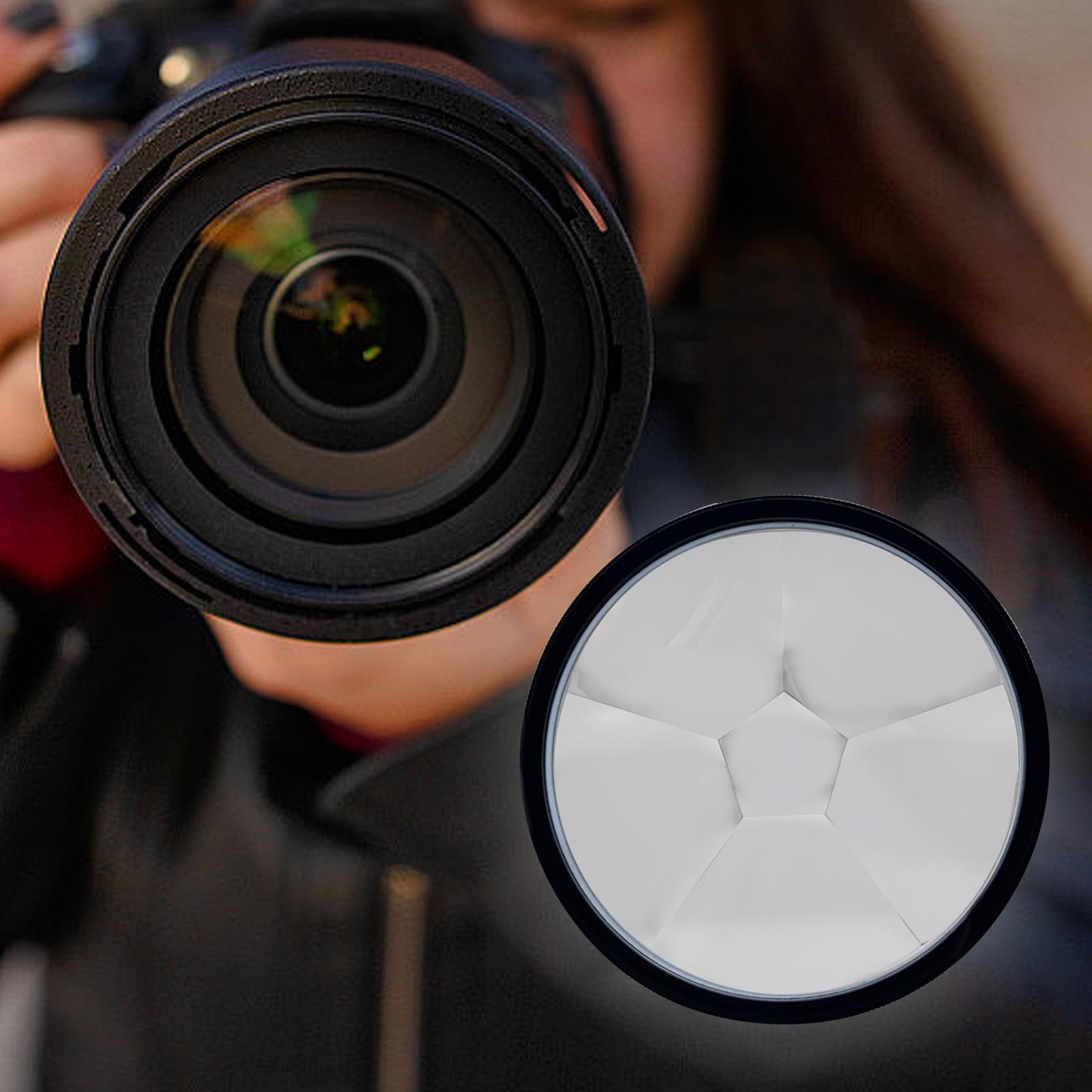 Professional 77mm Kaleidoscope Glass Slr Photographer Fractal Filter for Repeated Subjects Camera Filter