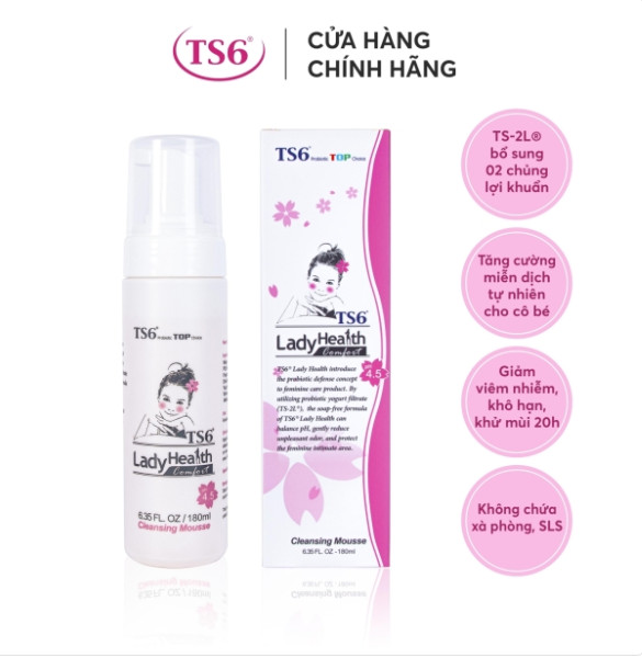 TS6 Lady Health Cleansing Mousse (Dung dịch vệ sinh cao cấp TS6 dạng bọt)