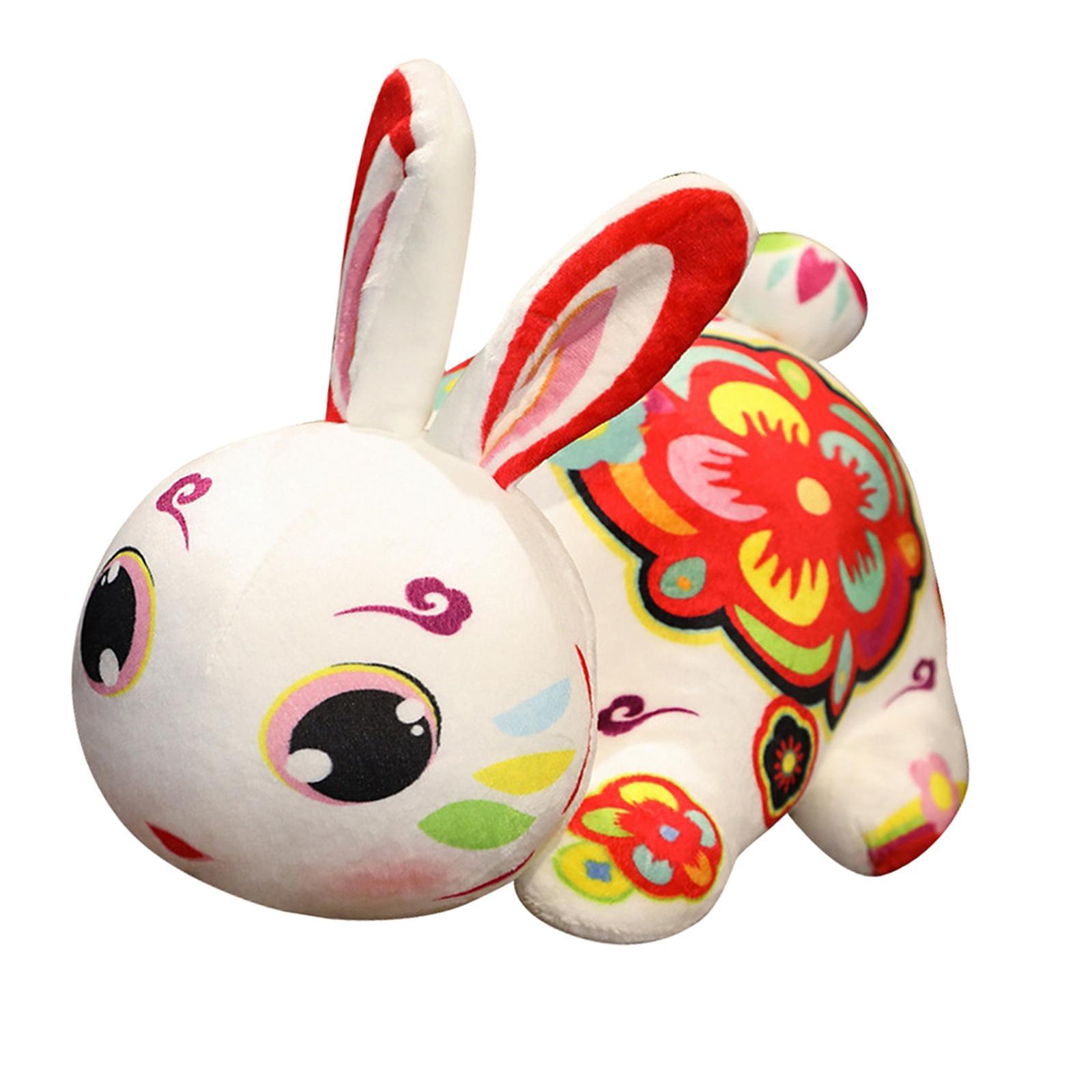 Rabbit Plush Toy Cartoon Ornament Plush Animal Doll for New Year