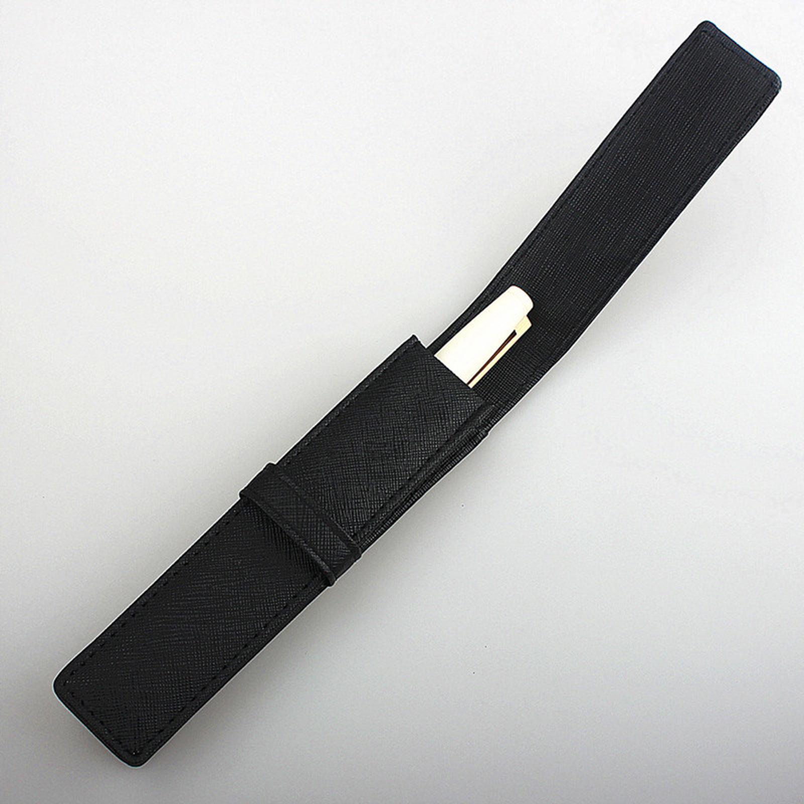 PU Leather Pencil Case Pens Holder Organizer Pouch Retro Style Pen Bag for Businessmen, Students, Adults, Home, School